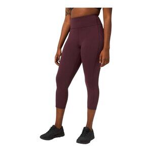 LULULEMON INVIGORATE HIGH-RISE CROP 23" IN CASSIS SIZE 4